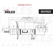 ����������� �������� ����� ������� Toyota Corolla Fielder 4WD (KYB 3340179) DG111022 Miles DG111022 DG111022 ����