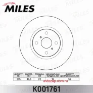 ���� ��������� �������� D275��. ������������� Toyota Yaris 1.0 05- (TRW DF4804) K001761 Miles K001761 K001761 ����