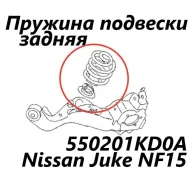 ������� �������� Nissan Juke 2012 550201KD0A NF15 MR16DDT, ������ 550201KD0A ����