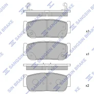 ������� ��������� ��������, ������ (TS) Sangsin Brake SP1173 SP1173 ����