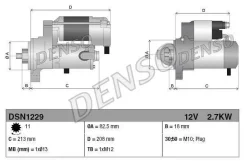 ������� Toyota Hiace 93-20 / Hilux Pick Up 01-04 (2,7 kW / Z=11) bDenso DSN1229/b DSN1229 ����
