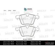 ������� ��������� �������� FORD S-MAX 2.0D-2.2D/Volvo S60/S80/V70/XC70 06- (����� Low-Metallic IS Miles E400305 E400305 ����