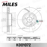 ���� ��������� MB W204 07-/W212 09- ���. D 322��. Miles K001072 K001072 ����