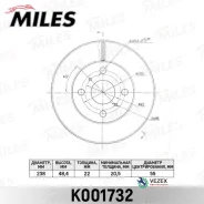 ���� ��������� Toyota Corolla 1.6 00-02 ���. ����. D 238��. Th 22��. Miles K001732 K001732 ����