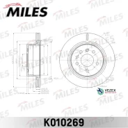 ���� ��������� ������ (5 ���������! ) ������������� OPEL Omega B 94-03 D=286 ��. (ISO 9001). Miles K010269 K010269 ����