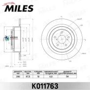 ���� ��������� Subaru Forester 97-/Legacy 98-03/Outback 00-09 ���. D 290��. Miles K011763 K011763 ����