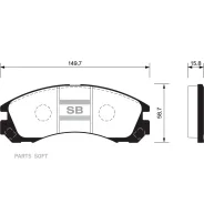 ������� ����. ���. Citroen C-Crosser 2.0-2.4 2007- Peugeot 4007 2.0-2.2 2007- Mitsubishi Outlander 2.4 2006- Sangsin Brake SP1523 SP1523 ����