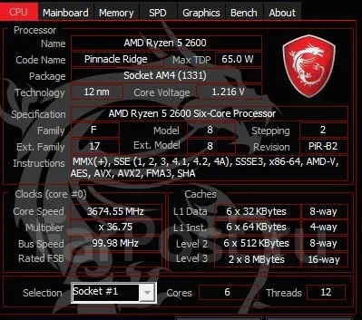 AMD Ryzen 5 2600 ����