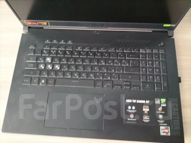 Asus TUF Gaming A17 FA707NVR. 17", 4,5����, ��� 16 ��, ���� 512���, WiFi: 1, Bluetooth: 1, ����������� �� 4��. ����