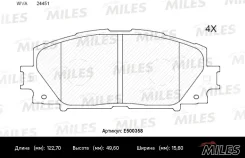 ������� ��������� �������� (����� Ceramic ����� PRO) Toyota Prius 1.8 09-/Lexus CT 1.8 11- (TRW GDB4173) E500358 Miles E500358 E500358 ����