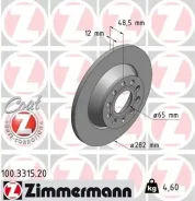���� ��������� ����. 282x12/49-5x112 VW Passat 1.62.0FSI/1.92.0TDI 05 Zimmermann 100331520 ����