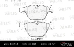 ������� ��������� �������� (��� �������) (����� Low-Metallic) (BMW 3 E90/E91/X1 E84) (TRW GDB1729) E400302 Miles E400302 E400302 ����