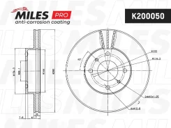 ���� ��������� �������� (����� PRO � ���������������� ���������) D280��. ������������� Nissan Almera (N16E) 00-06/Primera (P11E) 96-02 (TRW DF4169) K2...