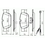 ������� ��������� �������� Bosch, ��������, �������� �� ��� (4 ��), ���. 0 986 494 526 0986494526 ����