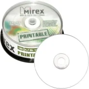 ���� ����������� ������ DVD-R Mirex 4.7Gb (25 ���� �� ��������) Printable ����