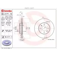 ���� ��������� Hyundai/KIA Solaris/RIO 10- �����. ����. D=256 Brembo 09C17111 09C17111 ����