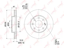 ���� ��������� ������������� (236x20) | ����� | LYNXauto BN1347 BN1347 ����