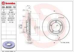 ��������� ���� Hyundai: H-1, H100 Brembo 09B03010 09B03010 ����