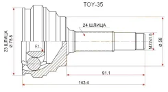 ���� �������� Toyota Vitz 1999-2006 TOY35 NCP3# 1NZ-FE, �������� TOY35 ����