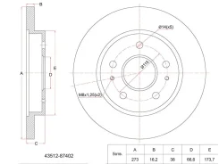 ���� ��������� Toyota Cami 1997-2005 PP4351287402 J100, �������� PP4351287402 ����