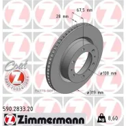 ���� ����. �����. ����. [318,5x28] 6 ���. COAT Z Toyota Hilux VII (_N1_, _N2_, _N3_)/Hilux VIII (_N1_) 05- Zimmermann 590283320 590283320 ����