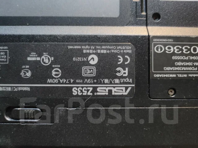 Asus Z53S. 15.6", 1,5����, ��� 3072 ��, ���� 160���, WiFi: 1 ����