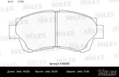 ������� ��������� �������� (��� �������) (����� Semi-Metallic) Toyota Camry 91-96/Celica 2.0 93-99 E100353 E100353 ����