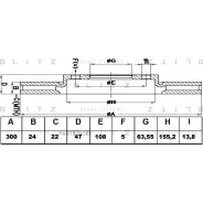 ���� ��������� FORD Mondeo 00- �����. ����. Blitz BS0141 BS0141 ����