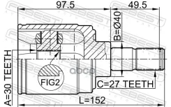 ���� ���������� �������� Honda Accord/Civic/FR-V/HR-V/Stream 30x40x27 [178Febest0311Hrvmtrh], ������ 0311HRVMTRH ����