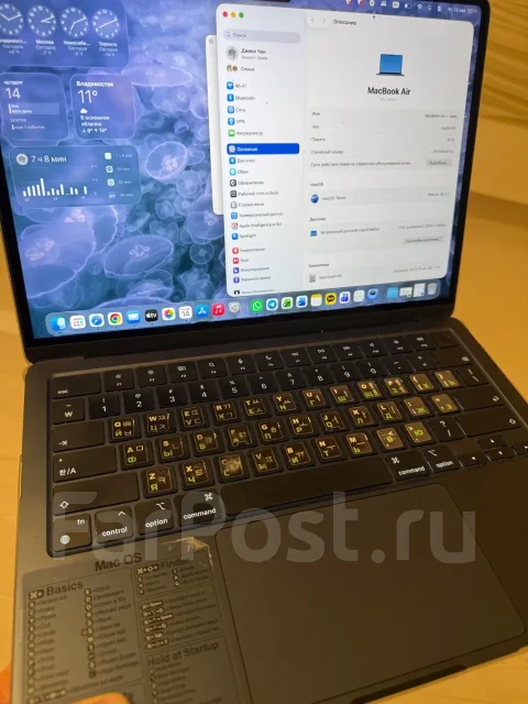 Apple MacBook Air 13 2022. 13.6", ��� 8 ��, WiFi: 1, Bluetooth: 1 ����