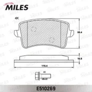 ������� ��������� ������ (����� Ceramic ����� PRO) AUDI A4/A5/Q5 1.8-3.2 07- (TRW GDB1765) E510269 Miles E510269 E510269 ����