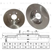 ���� ��������� Renault Logan/Sandero/CLIO 08- �����. Blitz BS0104 BS0104 ����