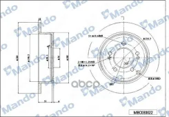 ���� ��������� ������ ��� 284*10 1*61 1 Hyundai Mando ���. mbc030022 MBC030022 ����
