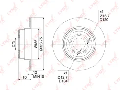 ���� ��������� ��������������� (324x12) | ��� | LYNXauto BN1001 BN1001 ����