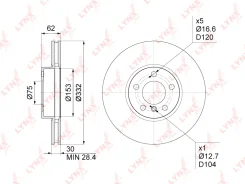 ���� ��������� ������������� (332x30) | ����� | LYNXauto BN1006 BN1006 ����