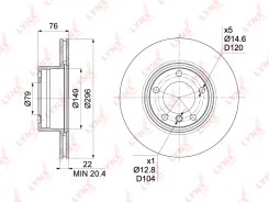 ���� ��������� ������������� (296x22) | ����� | LYNXauto BN1002 BN1002 ����