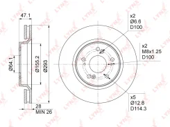 ���� ��������� ������������� (293x28) | ����� | LYNXauto BN1039 BN1039 ����