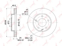 ���� ��������� ������������� (258x24) | ����� | LYNXauto BN1068 BN1068 ����