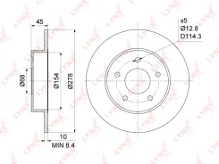 ���� ��������� ��������������� (278x10) | ��� | LYNXauto BN1101 BN1101 ����