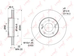 ���� ��������� ������������� (280x22) | ����� | LYNXauto BN1106 BN1106 ����