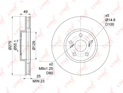 ���� ��������� ������������� (275x25) | ����� | LYNXauto BN1154 BN1154 ����