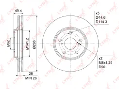 ���� ��������� ������������� (296x28) | ����� | LYNXauto BN1167 BN1167 ����