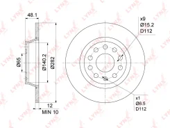 ���� ��������� ��������������� (282x12) | ��� | LYNXauto BN1198 BN1198 ����