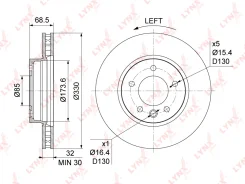 ���� ��������� ������������� (330x32) | ����� ���| LYNXauto BN1212L BN1212L ����