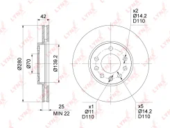 ���� ��������� ������������� (280x25) | ����� ����/��� | LYNXauto BN1837 BN1837 ����