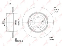 ���� ��������� ������������� (320x20) | ��� | LYNXauto BN1012 BN1012 ����
