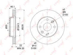 ���� ��������� ������������� (235x22) | ����� | LYNXauto BN1061 BN1061 ����