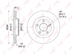 ���� ��������� ������������� (296x24) | ����� | LYNXauto BN1103 BN1103 ����