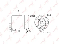 ������ ��������� Toyota VITZ / Belta / Yaris II 1.0 / 1.3 / 1.5 (KSP9_, SCP9_, NCP9_) 05- / Hiace 2.0 / 2.7 (TRH2) 04- LYNXauto LF163M LF163M ����