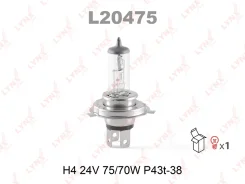 ����� ����������� H4 24V 75/70W P43T-38 LYNXauto L20475 L20475 ����